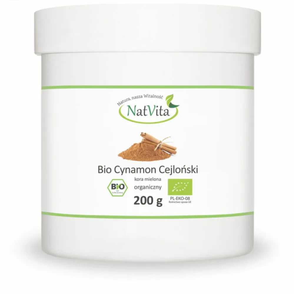 Bio Cynamon Cejloński Mielony 200 g - Natvita