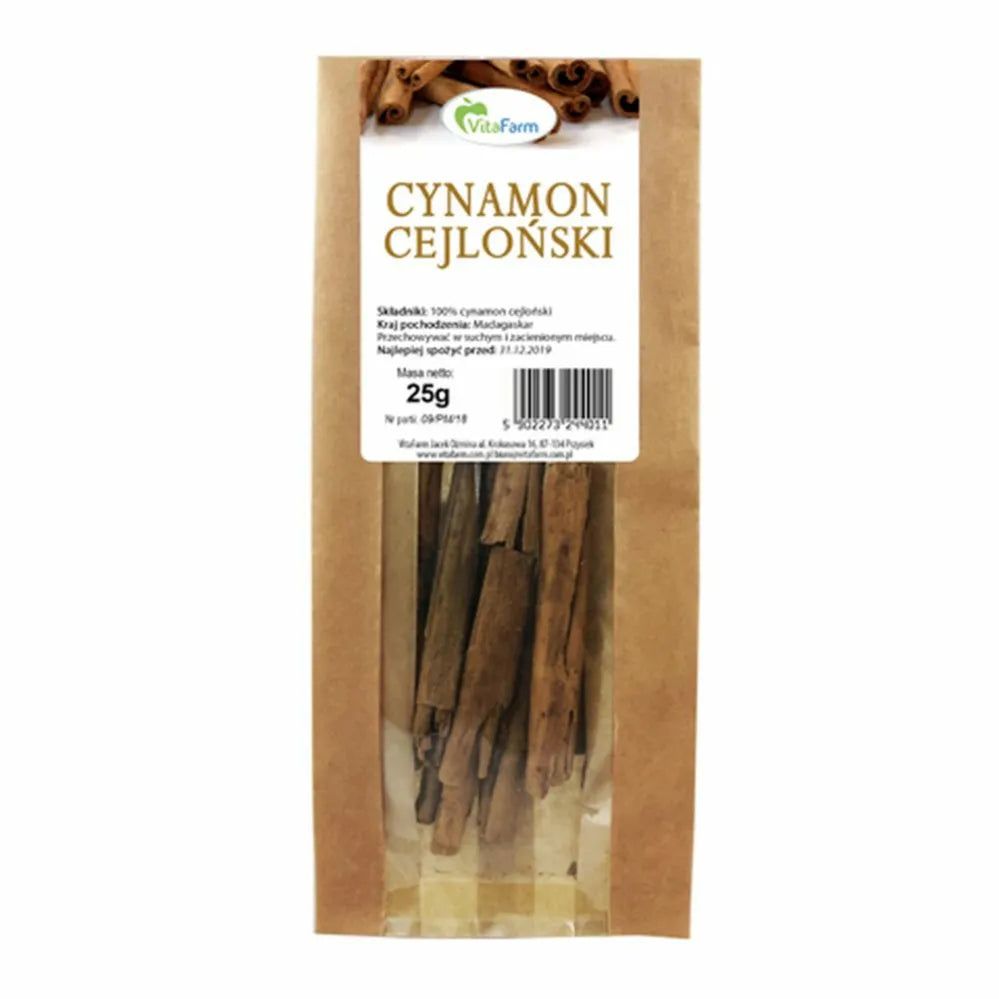 Cynamon Cejloński Laski 25 g - Vitafarm