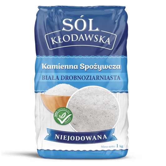 Sól Kłodawska Kamienna Biała Drobnoziarnista Niejodowana 1 kg - Kopalnia Soli Kłodawa