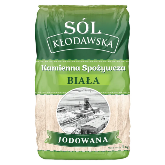 Sól Kłodawska Kamienna Spożywcza Biała Jodowana 1 kg - Kopalnia Soli Kłodawa